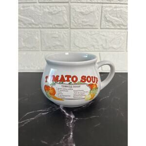 Dat’l Do It DDI Tomato Soup Recipe Mug • Vintage Ceramic Kitchenware Soup Cup